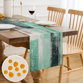 Table Runner Modern Living Room Table Runner Mint Green Table Runner Outdoor Weatherproof Table Runner Summer Mint Green Grey Country House Style Table Decoration Tablecloth for Weddings Events