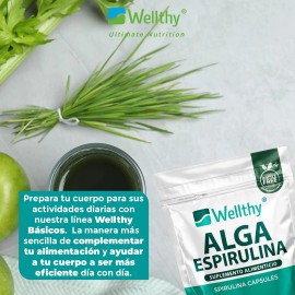 Wellthy Alga Espirulina 120caps Sabor Neutro
