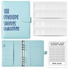 100 Envelopes Saving Challenge Envelope Saving Challenge Folder Blue Savings