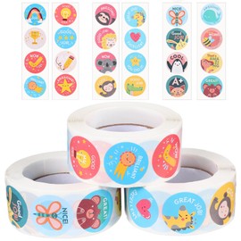 VILLCASE 1500 Piezas Pegatinas Para Niños, Pegatinas Infantiles De Dibujos De Animales, Recompensa Para Niños, Decoración Para Juegos, Manualidades, Etiquetas, Fiestas