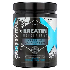 KREATIN MONOHYDRAT I Pulver I CROSSVITAL I vegan I 500g I top Qualität I 125 Tagesportionen