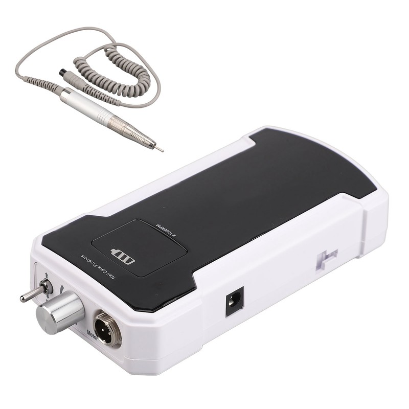 Black Rechargeable Electric Nail Drill Portable Nail Polish Machine Electric