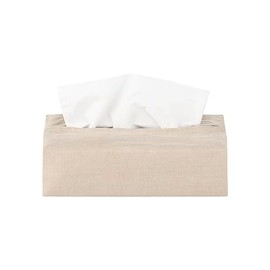blomus TISU Linen Rectangular Tissue Box Cover - Moonbeam (Beige)