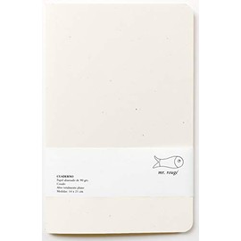 mr. rouge - Cuaderno de notas premium, papel reciclado, cosido al lomo. A5A4. HECHO A MANO. (Beige, A5 (media carta))                                 