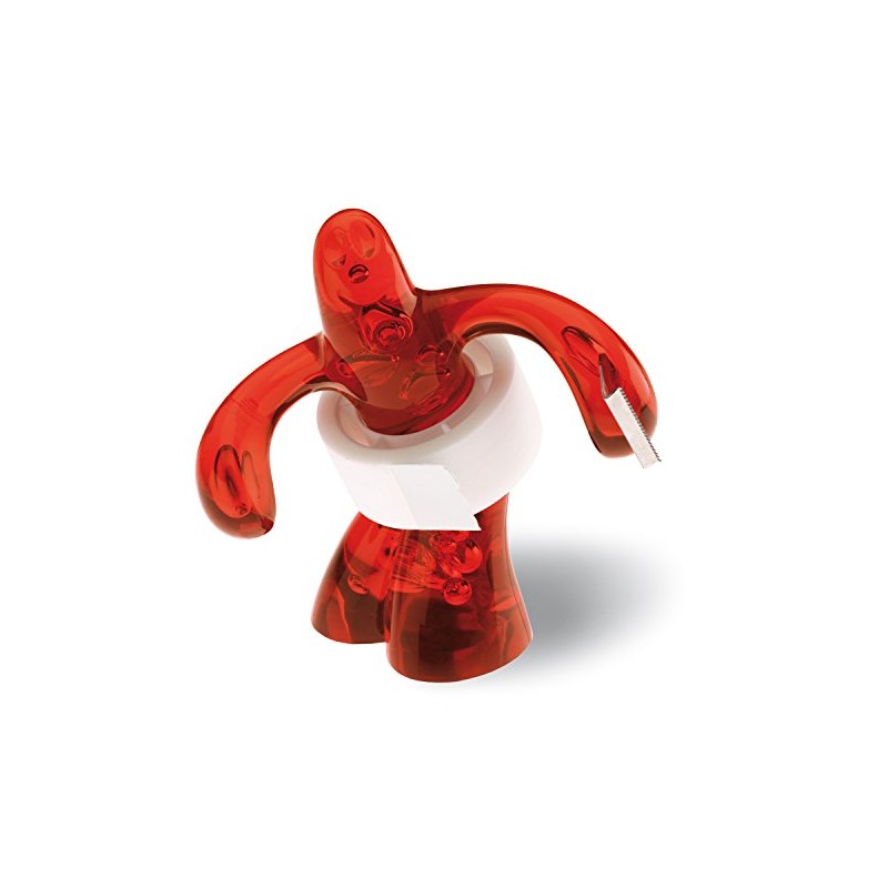 Koziol"Elvis" Tape Dispenser - Transparent/red