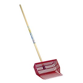 Little Giant DuraPitch II Pitch Fork (Red) Durable Polycarbonate Stable Fork with Basket Design (13 in Tines) (Item No. DP2RED)