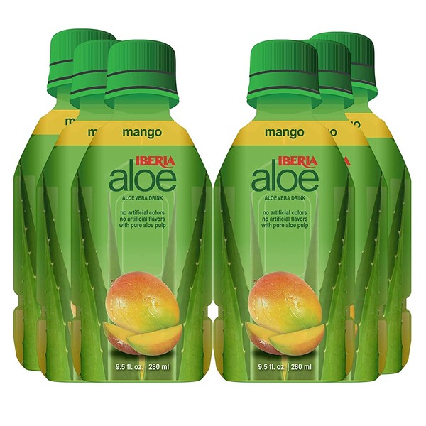 Iberia Aloe Vera Juice Drink, Mango, 9.5 Fl Oz (Pack