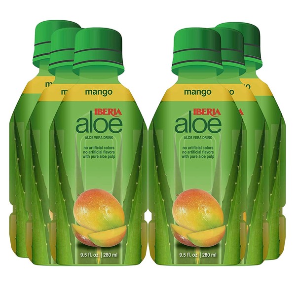 Iberia Aloe Vera Juice Drink, Mango, 9.5 Fl Oz (Pack