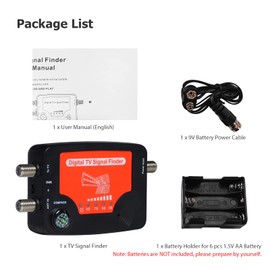 TV Signal Finder LED Display Portable TV Antenna Signal Strength Finder Meter Signal Finding Meter with Compass Alarm Buzzer BBZY