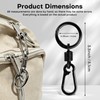 10-Pack Zipper Clips Anti Theft, Double Opening Spring Carabiner Locks