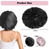 Pack of 2 Satin Hair Caps for Women, Satin Hair