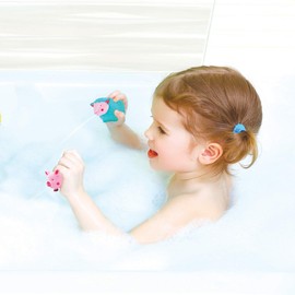 Ludi Badewannen-Spritztiere in Form von Nutztieren, 7 x 7 x 7 cm