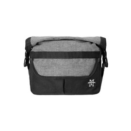Manufaktur13 Black Heather Pocket Bag - Cross Body Bag with Roll Closure, Shoulder Bag, Chest Bag, Expandable, 6L to 10L, Black Heather