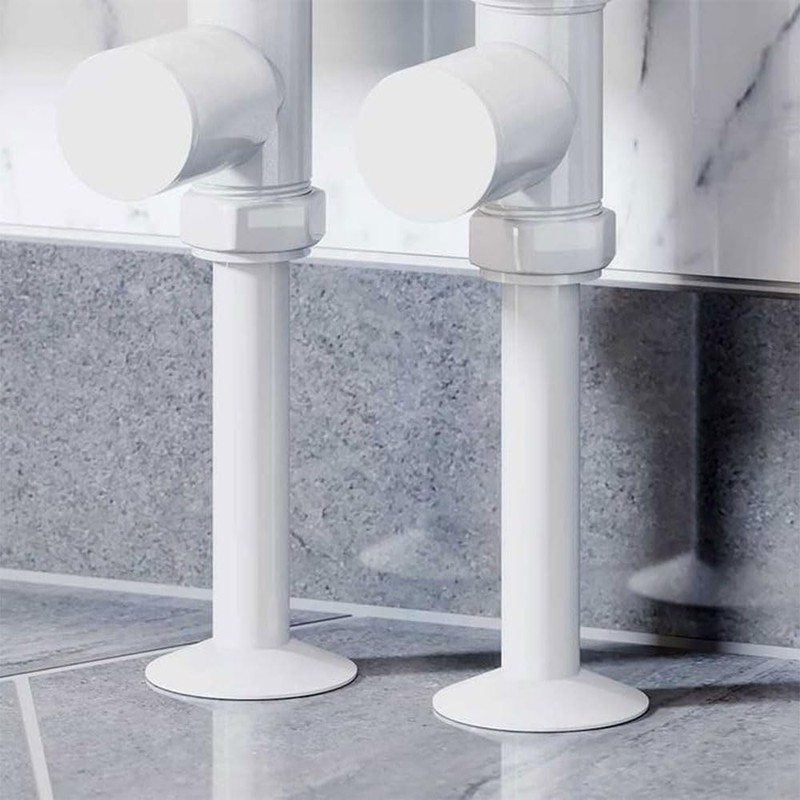 ANGIX 8 x Radiator Pipe Covers Sleeves White 15mm -