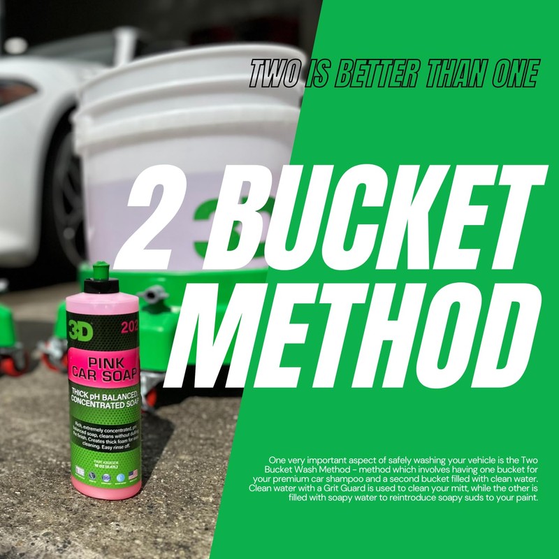 Jabón de coche rosa 3D – rico, pH equilibrado, fácil