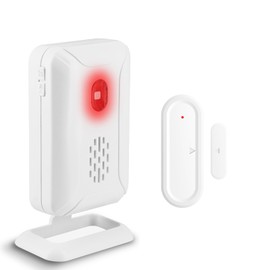 GREENCYCLE Door Chime, Wireless Door Open Chime, Door Open Contact Alarm Rechargeable, Door Sensor with Adjustable Volume, 600ft Range, 36 Chimes and Mute Mode LED Flashing, for Home/Office/Store