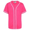 DEHANER Hot Pink Mens Womens Softball Baseball Jersey Classic Button