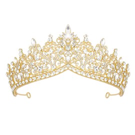 Crown Tiaras for Women Girls Gold Birthday Crown Princess Queen Crown Quinceanera Pageant Crown Corona Wedding Hair Accessories Prom