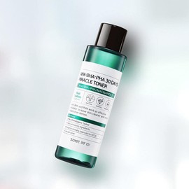 Some By Mi Tonico Facial Aha Bha Pha 30 Days Miracle 150 ML Éste tónico te ayudará a conseguir una piel más suave y radiante exfoliante facial con acido glicolico, excelente toner facial korean skincare, agua tonica, combate las bacterias causantes de acn