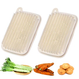 Vegetable Brush, 2 PCS Vegetable Brush Scrubber for Fruits, Potato Scrubber Potato Brush, Soft Bristle Brush for Potato/Carrots/Lotus Root