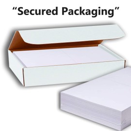 Hamilco White Cardstock Paper Blank Note Cards 4.5" x 6.25" A6 Folded Card 100 Pack