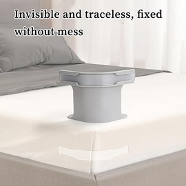 JIGCEN 4Pcs Grey Bed Sheet Holders, Detachable Heavy Duty Bed Sheet Fasteners, Bedsheet Corner Tightener Clips with Lock Strips, Secure Mattress Protectors and Bedding