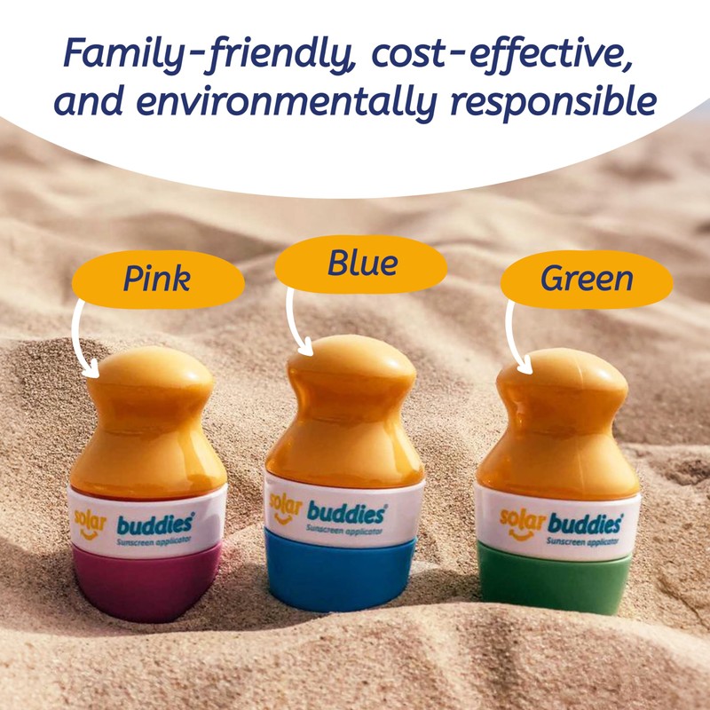Solar Buddies Sunscreen Applicator - Single Black - Refillable Roll