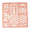 Caspari Bamboo Screen Coral Paper Linen Dinner Napkins - 12