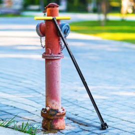 Winisok 37 Inch Water Meter Key, Adjustable Length, 4-Way Multi-Functional Utility Key, Contractor Grade Enforced Steel Shut Off Tool, T-handle Water Key for Meter Valve