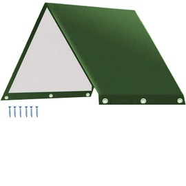 SEREBII Playground Replacement Canopy,52" x 89" Outdoor Swingset Shade Kids Playground Roof Canopy Waterproof Cover Replacement Tarp Sunshade UV Protection,Kids Playground Roof Canopy (DarkGreen)
