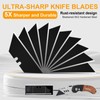 Harita 60 pcs Utility Knife Blades, Blackened SK-2 Razor Blades