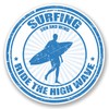 2 x 10cm Surfing Vinyl Sticker Decal Bike Laptop Car