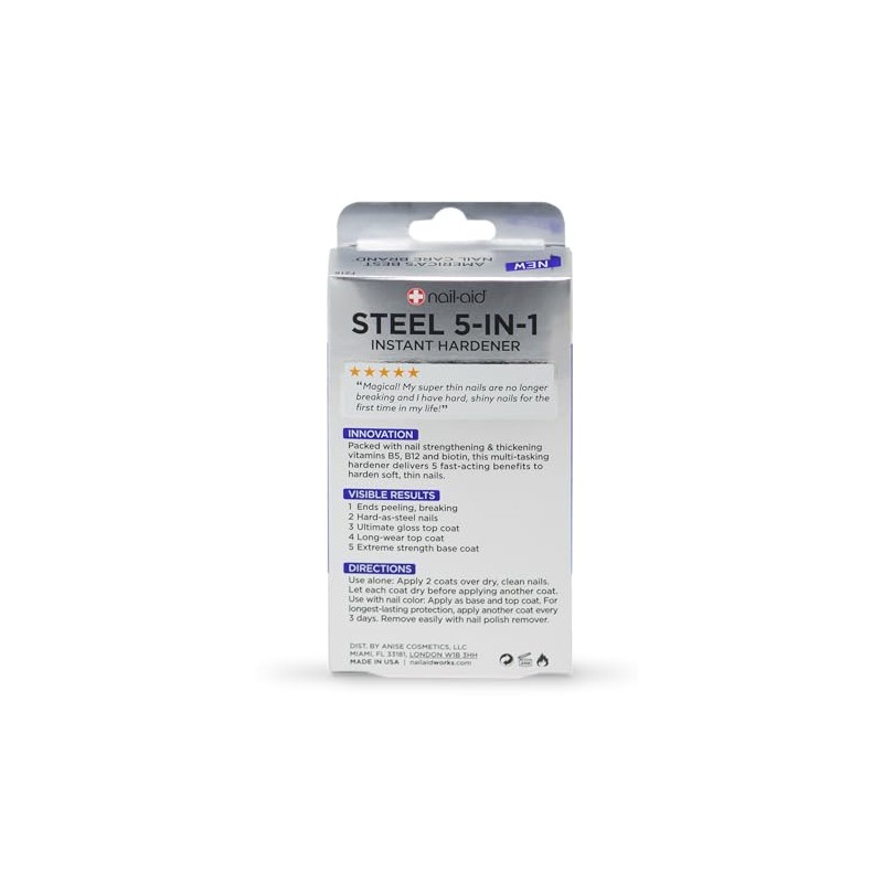 NAIL-AID Steel Instant Hardener, Clear, 0.55 Fluid Ounce
