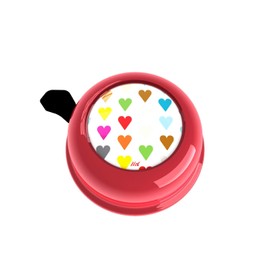 Liix Colour Bell Polka Hearts Red Bell with Hearts Valentine's Day Bell Love Children and Adults