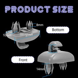 deemars 2 PCS Interior Sun Visor Hook Clip Bracket, Upgraded Car Interior Sunscreen Holder Hook for A1 A3 A4 A5 Q3 Q5, Replaces OEM # 8U0857562A (Grey)