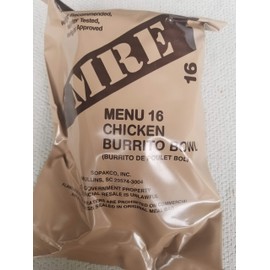 2 Set - LoJo Surplus 2022 Genuine Military MRE Meals Ready to Eat with Inspection Date 2022 or Newer (Chicken Burrito Bowl)