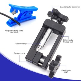 Mountain Bike Brake Oil Needle Tool, MTB Hydraulic Disc Brake Hose Fitting Oil Needle Insert Tool Set, with Line Cutter, for Repair of Road Bikes