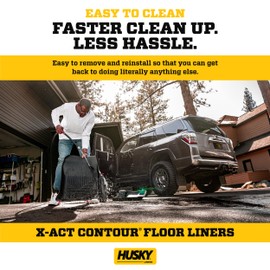 Husky Liners X-act Contour Floor Mats | Fits 2021-2024 Ford Mustang Mach-E | Front Row, 2-pc Black - 52241