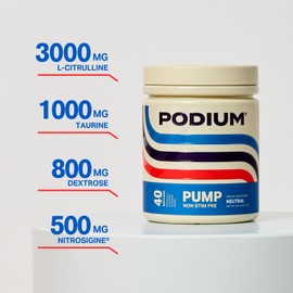 Podium Nutriton, Pump, Stimulant Free Pre-Workout, 40 Servings (Neutral)