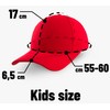 4sold Kids Casual Cotton Baseball Cap Alphabet A-Z Red Caps
