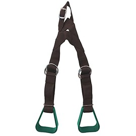 Equitem Heavy Duty Nylon Adjustable Buddy Stirrups (Brown with Dark Teal)