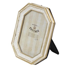 Tokyo Kankan, Antique Style, Mini Photo Frame, Photo Stand, Wall Hanging, S, 3.9 x 3.1 inches (10 x 8 cm), White