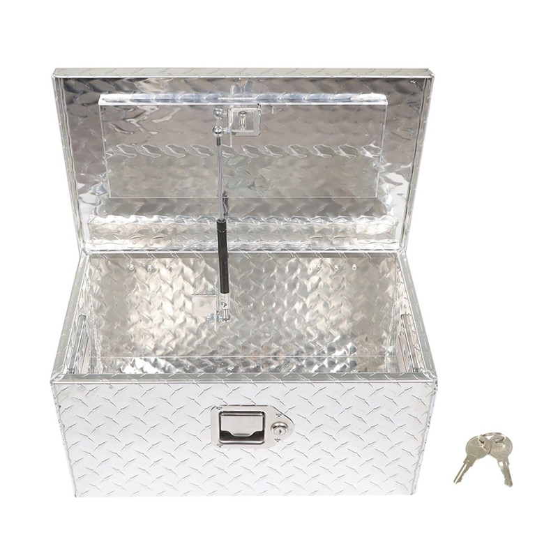 GXYWADY 20 Inch Silver Aluminum Diamond Plate Tool Box with