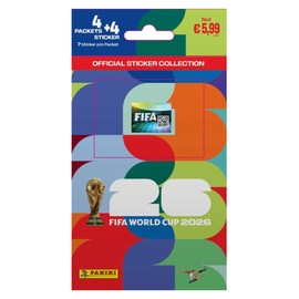 Panini FIFA World Cup 2026 Sticker Collection Mini Multipack | 4 Packs + 4 Bonus Stickers | Official World Cup 2026 Collectible Stickers | Original Panini