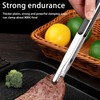 Barbecue Tongs Teeth Kitchen Cooking Tongs 25.5cm Solid Stainless Steel