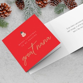 Merry Christmas to my amazing Great Nana Christmas Card | Xmas Cards for Great Nana | Cute Christmas Card | For Family | Christmas Card For Nana | For Her