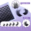 EYDEVRO Fluffy Cluster Lashes Kit D Curl Individual Lashes Thick