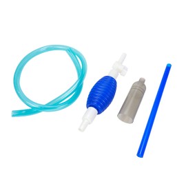 FarBoat 2sets Aquarium Siphon Water Changer Fish Tank Gravel Cleaner with Long Nozzle for Cleaning Changing Water (Blue)
