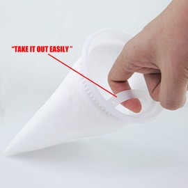 AQUA KT 200 Micro Felt Filter Bag Aquarium Filter Sock for Fish Tank, 14 Inch Length, 4 Inch Ring Diameter, Pack of 8