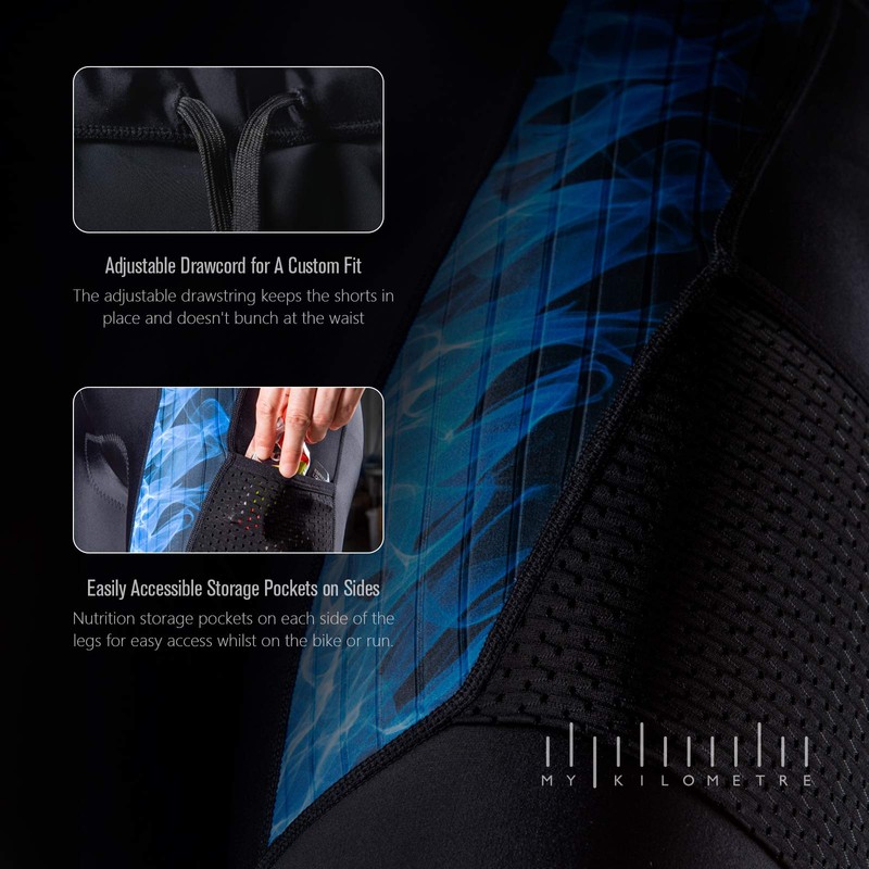 MY KILOMETRE - Pantalones Cortos de triatlón para Hombre con